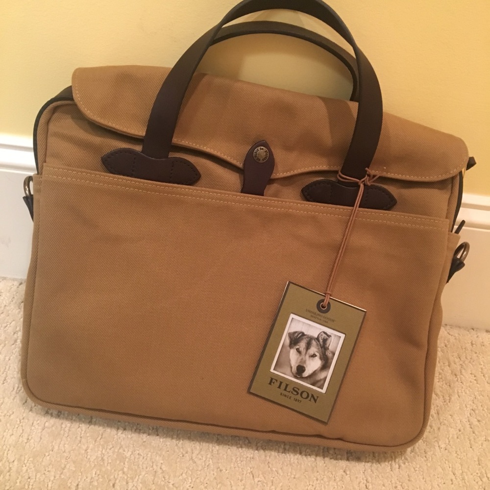 Filson Rugged Twill Original Briefcase Tan